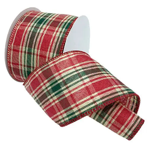 Holiday Spirit Plaid Wired Ribbon - 7473.60/10-709