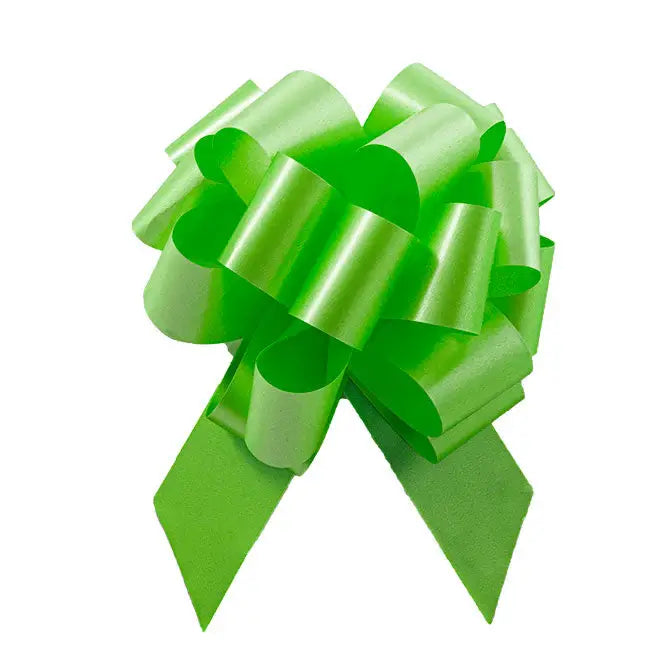 Italian Pom Style Pull Bows - 3-3/4’’ / Citrus Green