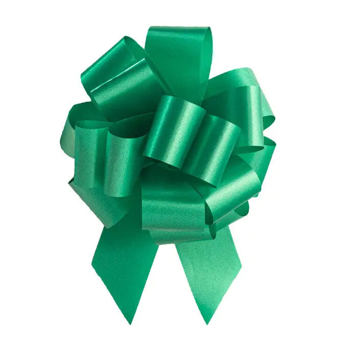 Italian Pom Style Pull Bows - 3-3/4’’ / Emerald