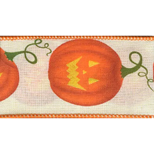 Jack-O-Lantern Wired Ribbon - Orange - 7789.60/10-620