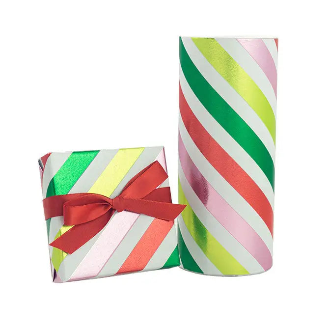 Jewelers Roll -Candy Stripe Metallic foil Embossed Gift