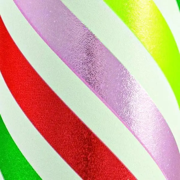 Jewelers Roll -Candy Stripe Metallic foil, Embossed Gift Wrap - 7-3/8" x 150' - Mac Paper Supply
