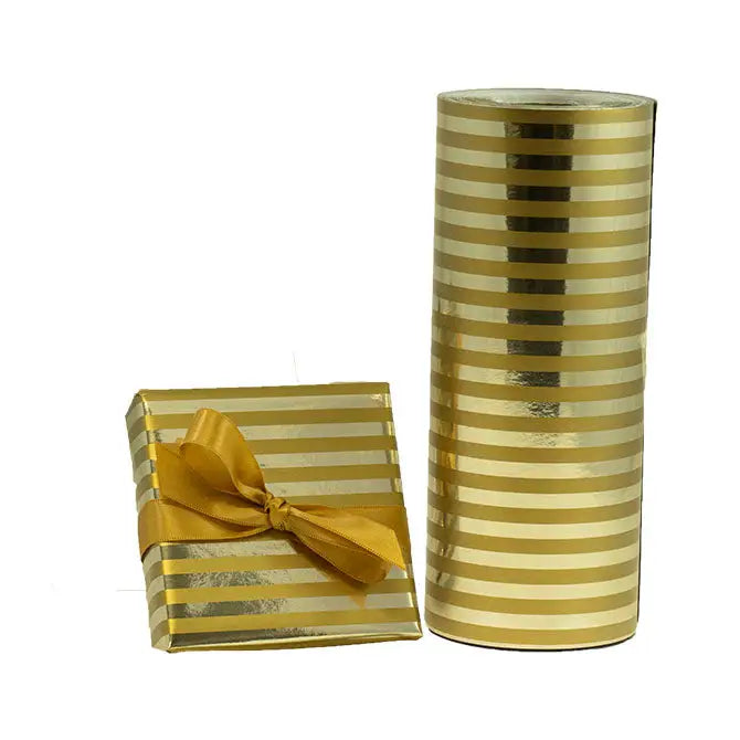 Jewelers Roll - Gold & Silver Stripe - Gift Wrap