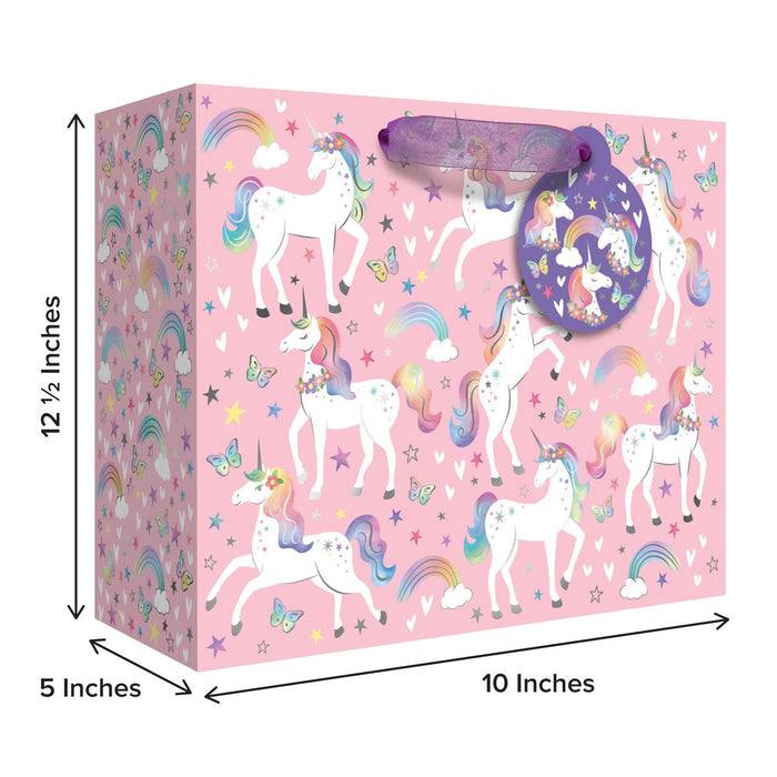 Euro Tote - Large Tote - Rainbow Unicorn