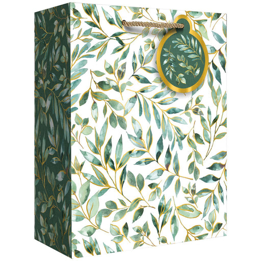 Euro Tote - Large Tote - Elegant Leaves