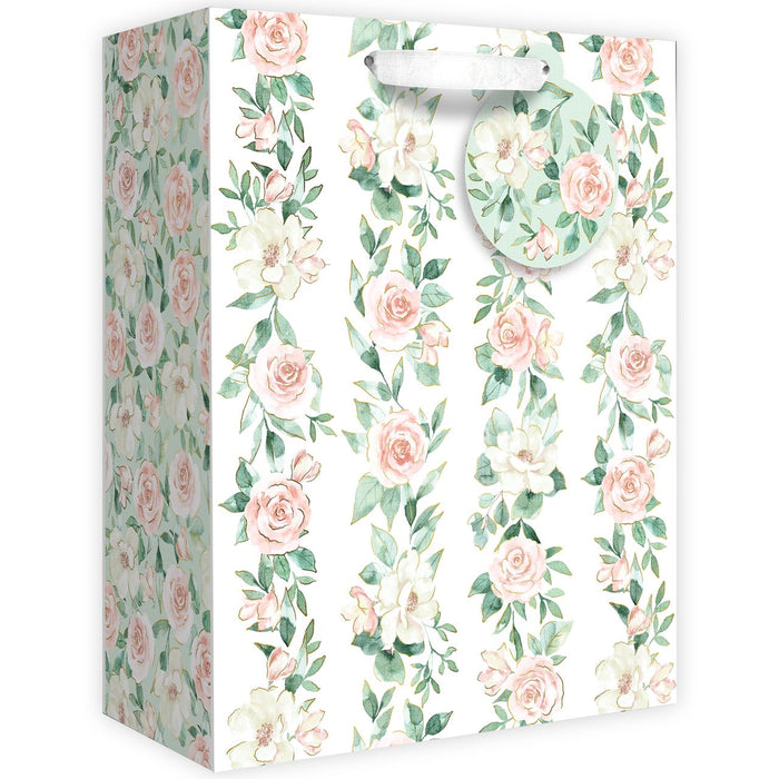 Euro Tote - Large Tote - Pink Roses