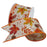 Leaf Burlap Wired Ribbon - Natural/Orange - Single Roll