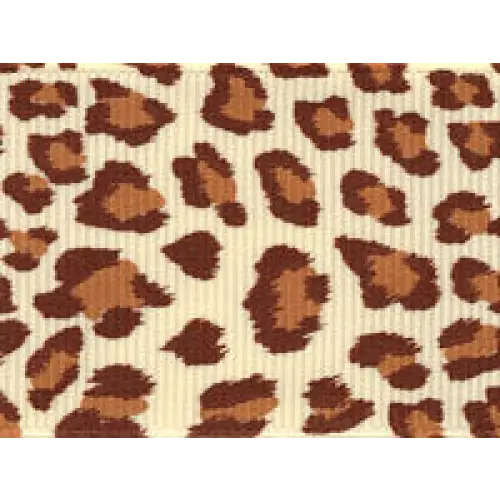 Leopard Grosgrain Ribbon - 5/8’’ x 20 yd / Single Roll