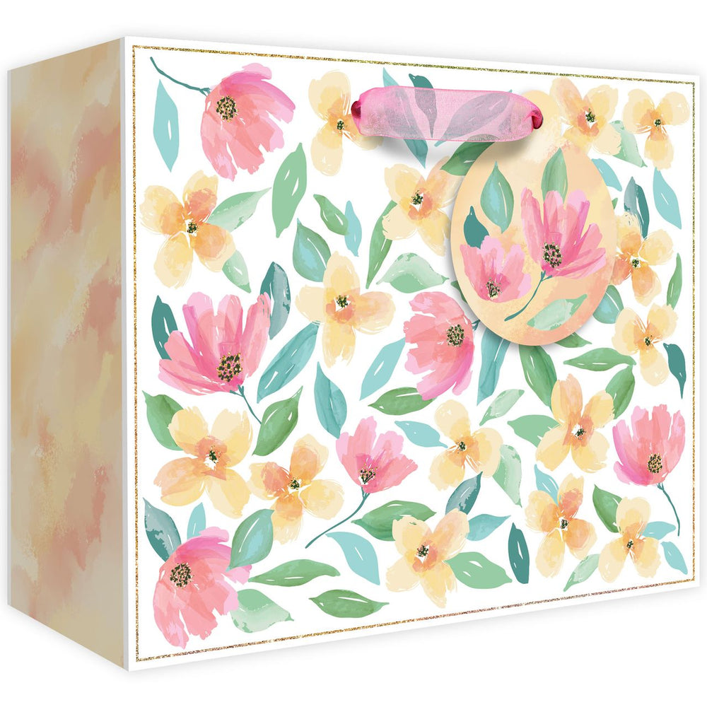 Euro Tote With Tissue - Medium - Full Bloom