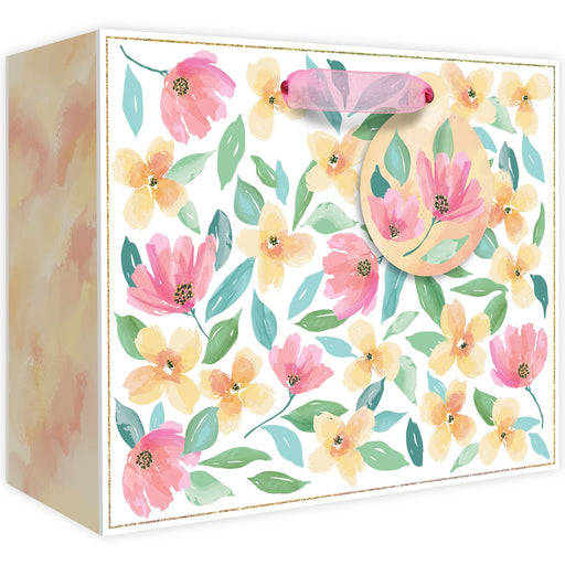 Euro Tote With Tissue - Medium - Full Bloom