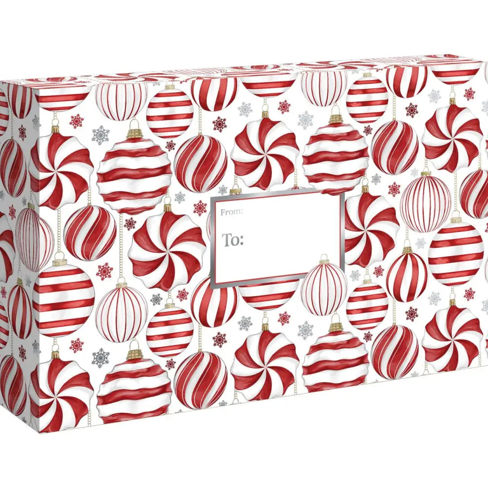 Mailing Box - Red & White Ornaments - XLB843