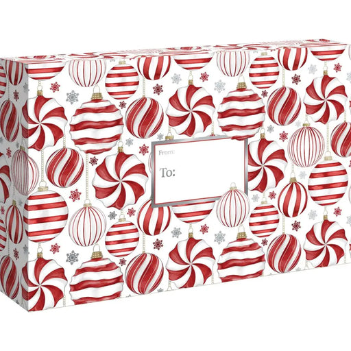 Mailing Box - Red & White Ornaments - XLB843