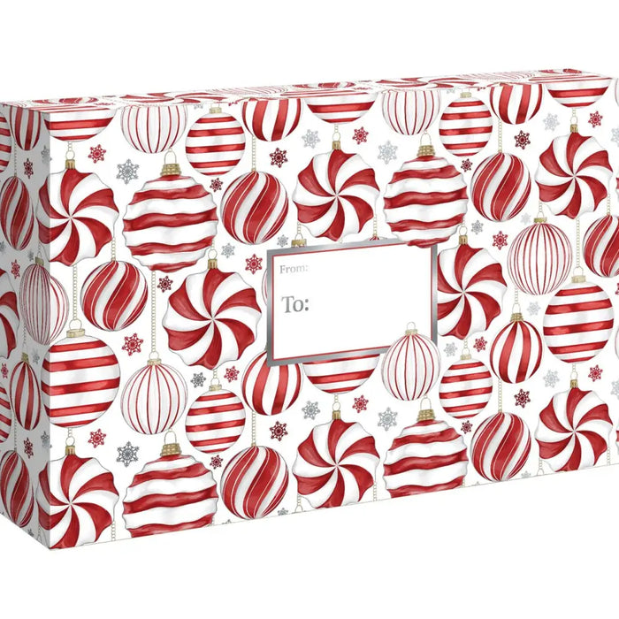 Mailing Box - Red & White Ornaments - XLB843