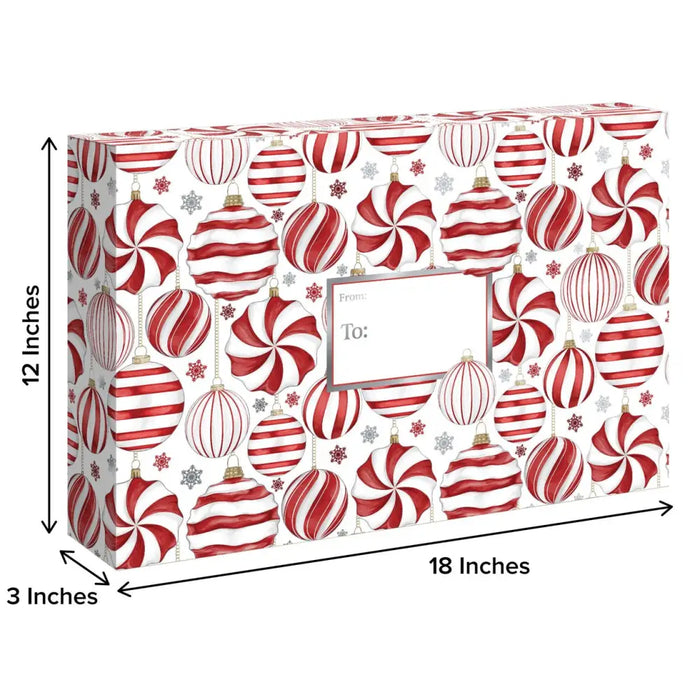 Mailing Box - Red & White Ornaments - XLB843