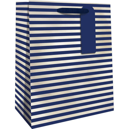 Medium Tote - Navy Pearl Stripe - Retail-6 count - XMT206