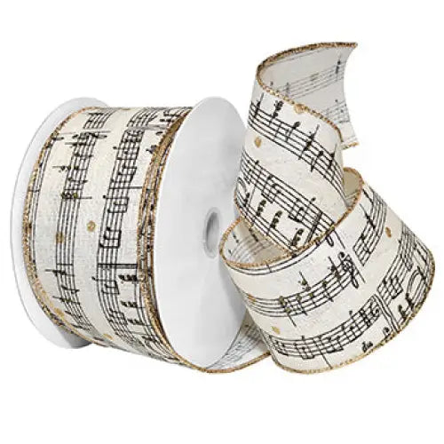 Melody Wired Ribbon - Cream - Single Roll - 7715.60/20-815