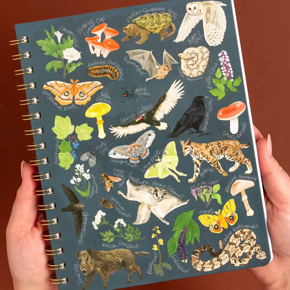 Midnight Flora & Fauna Spiral Notebook - 528224