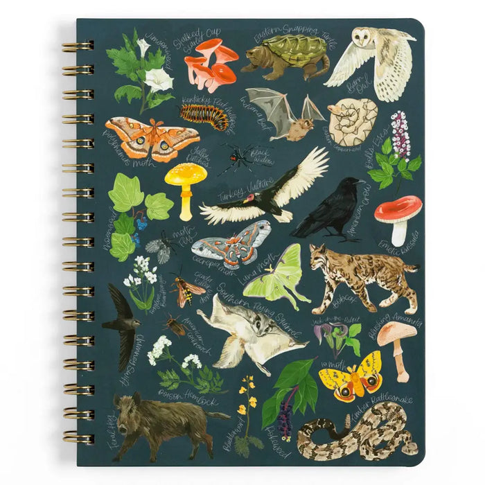 Midnight Flora & Fauna Spiral Notebook - 528224