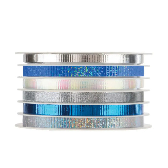Multi-Channel Crimped Curling Ribbon - Hanukkah - 6 channel