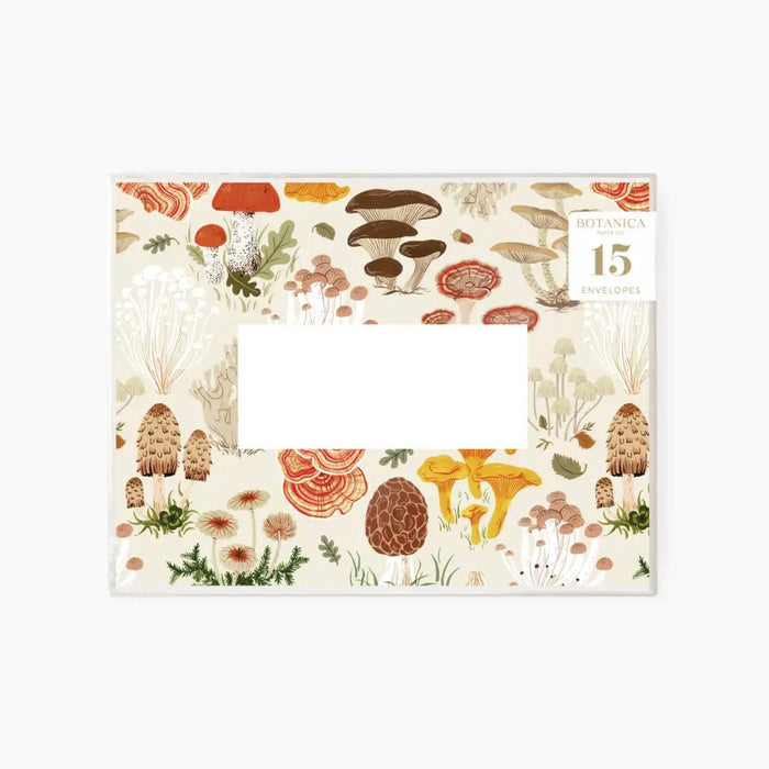 MUSHROOMS | Boxed set of 15 envelopes - EN019