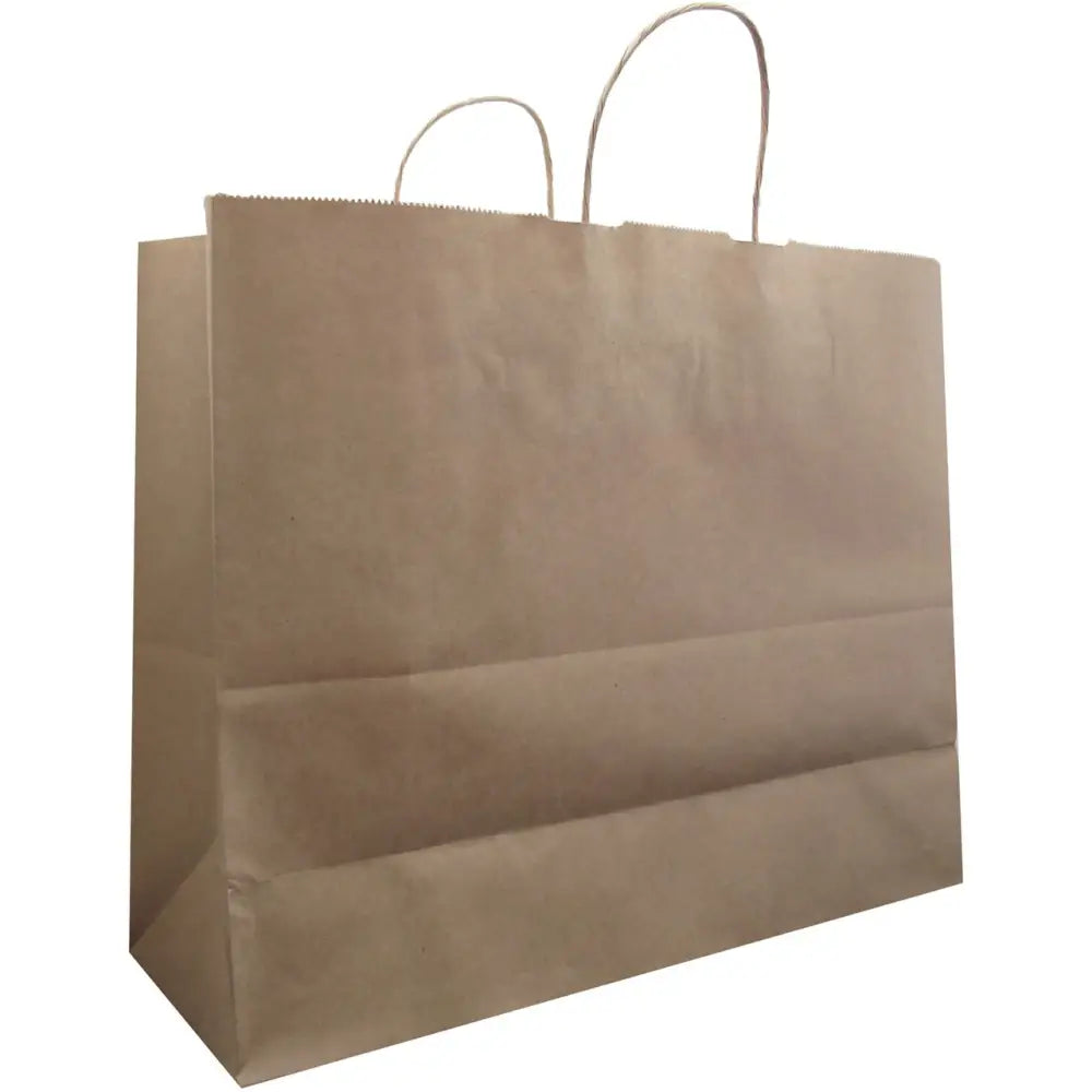 Paper Handle Kraft Bags - Jumbo - Natural / 6 count