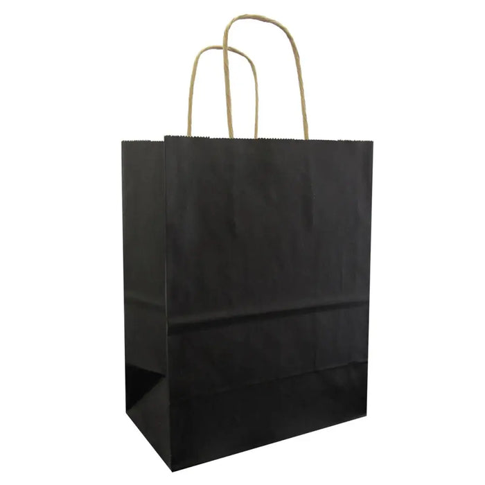 Paper Handle Kraft Bags - Medium - Black / 6 count - MK921