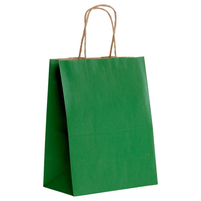 Paper Handle Kraft Bags - Medium - Green / 6 count - MK913
