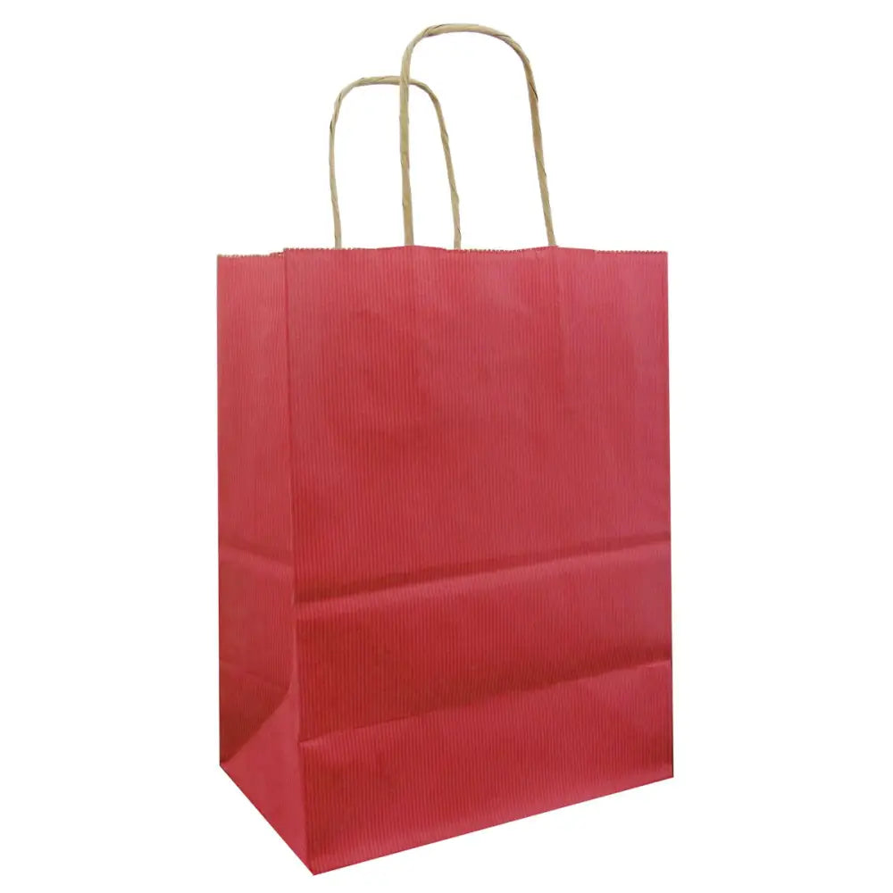 Paper Handle Kraft Bags - Medium - Red / 6 count - MK909