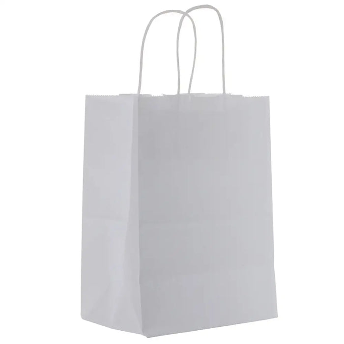 Paper Handle Kraft Bags - Medium - White / 6 count - MK924