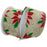 Poinsettia Linen Wired Ribbon - 7824.60/10-609