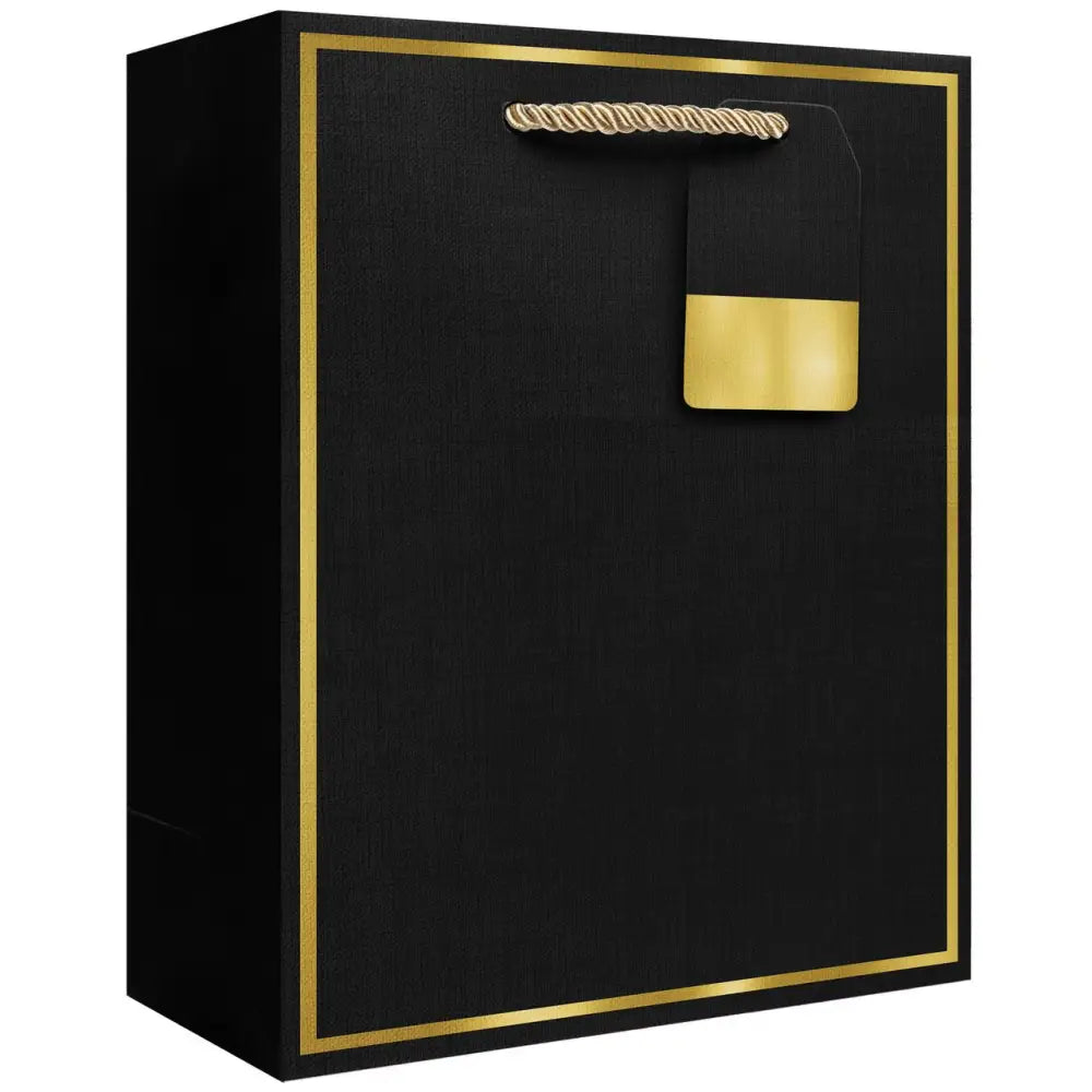 Premium Medium Euro Bags - Solid Matte - Black - 6 count