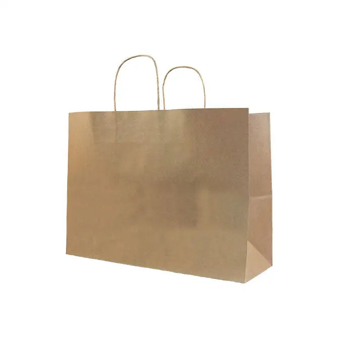 Premium Weight Natural Kraft Paper Shopping Bags - Fashion