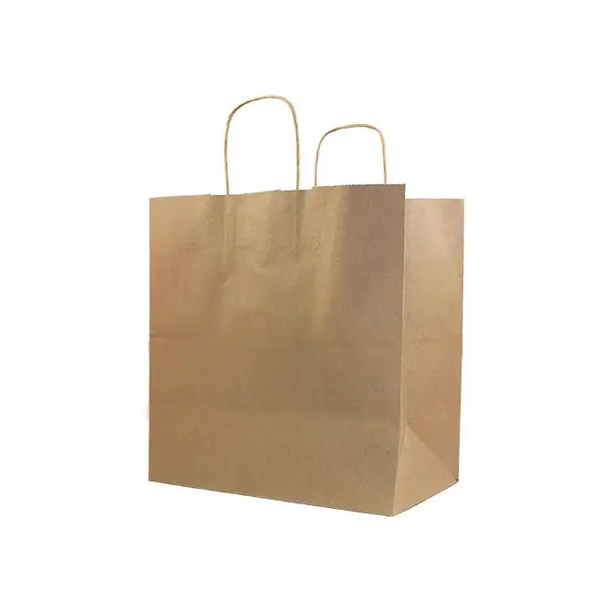 Premium Weight Natural Kraft Paper Shopping Bags - Monarch