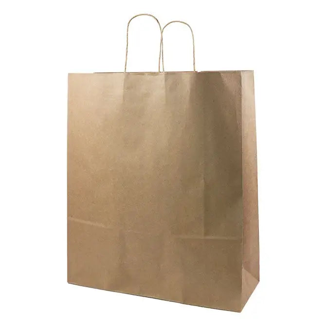 Premium Weight Natural Kraft Paper Shopping Bags - Saville