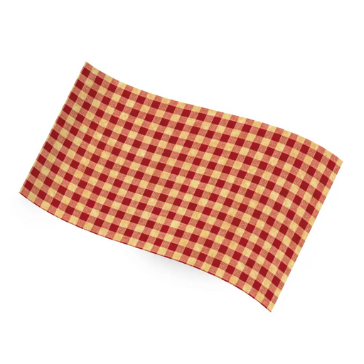 Printed Tissue Paper - Red/Kraft Gingham - RC-305D