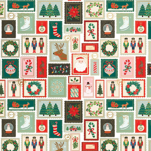 Gift Wrap - Holiday Stamps - Recycled Fiber