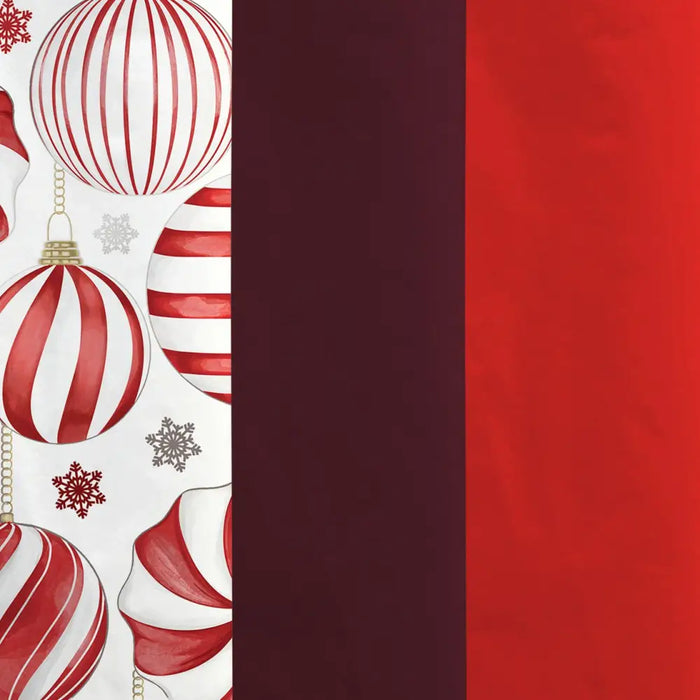 Retail Multi-Pack Tissue Holiday - Red & White Ornaments