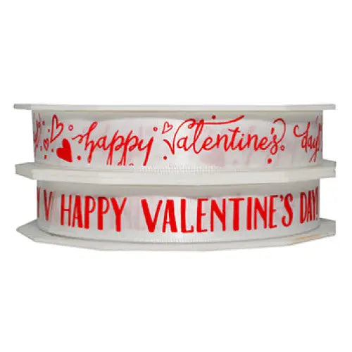 Satin Valentines Ribbon - Be Mine - Single Roll / Hearts