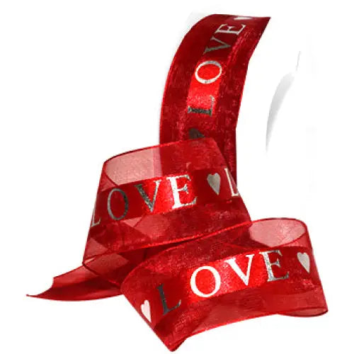 Love Ribben Macpaper.com - Sheer Valentines Ribbon - Love — Mac Paper Supply