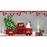 Snowman Truck Wired Ribbon - Gray/Red - 7728.60/10-631