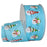 Snowmen Wired Ribbon - Aqua/White - Single Roll