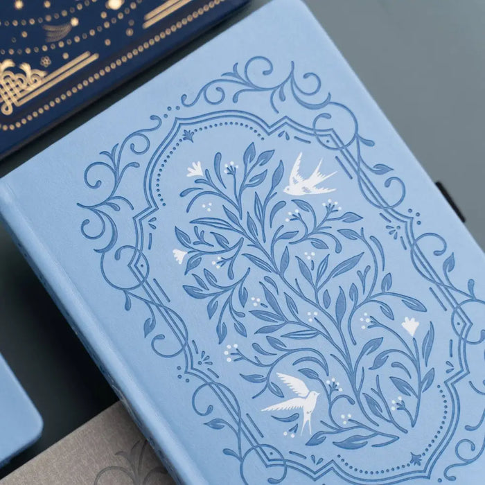 Songbird In Blue Dot Grid Notebook