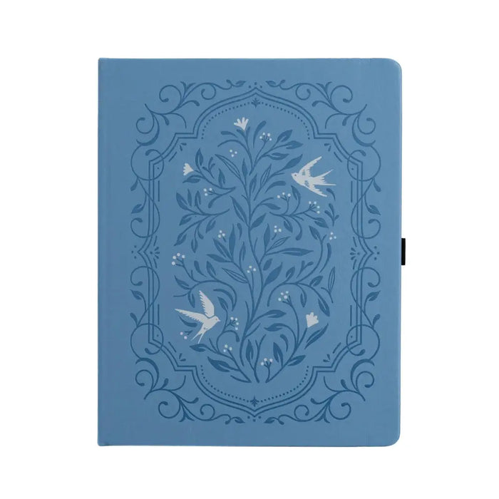 Songbird In Blue Dot Grid Notebook