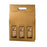 Spun Oro - 3 Bottle Carrier W/ Window - Matte Gold Embossed