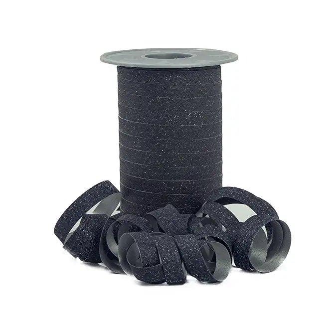 Stardust Glitter Curling Ribbons - Black - SR-GC38BLA