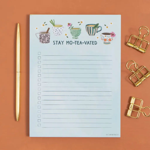 Stay Motivated Teacups 6x8 Notepad - 544831