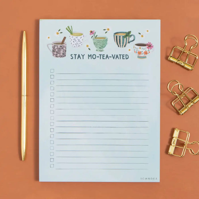Stay Motivated Teacups 6x8 Notepad - 544831