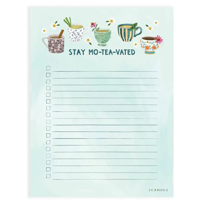 Stay Motivated Teacups 6x8 Notepad - 544831