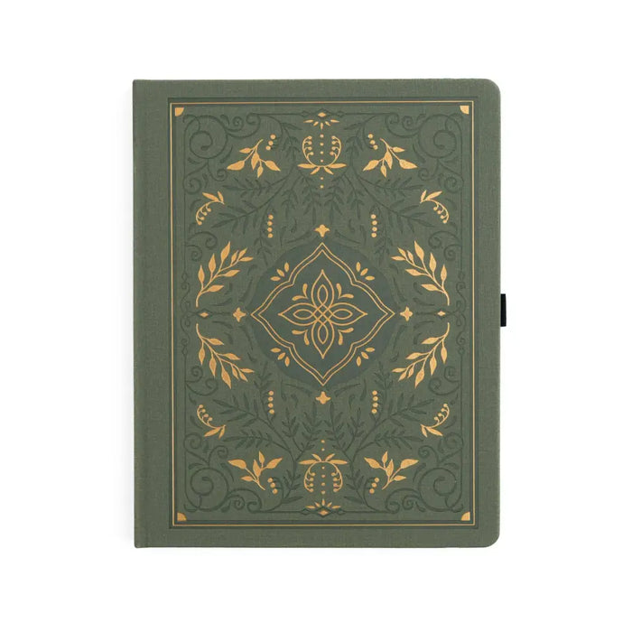 Storybook In Vintage Olive Dot Grid Notebook - A5: 192