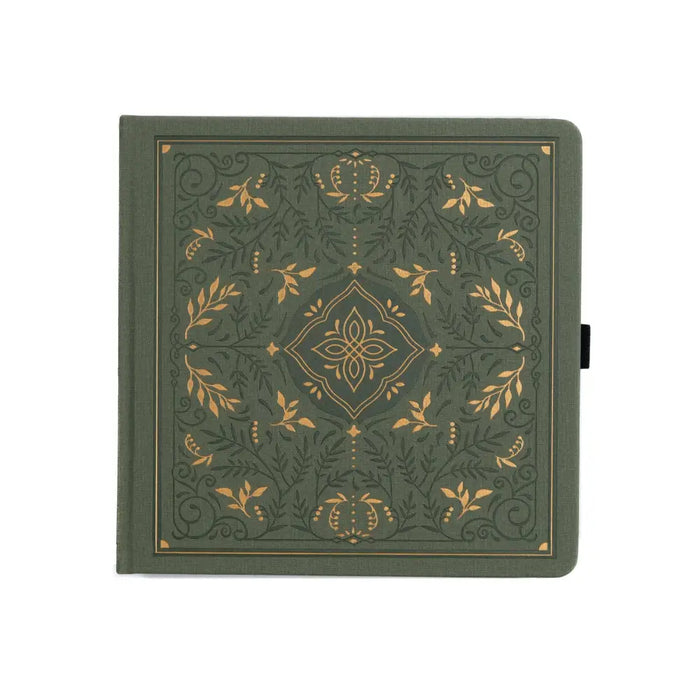 Storybook In Vintage Olive Dot Grid Notebook - A5: 192